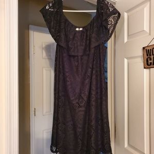 Lacy little black dress 2x